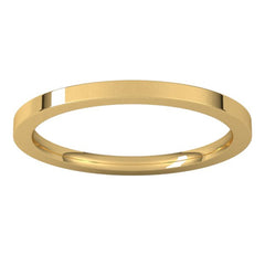 14K Yellow Gold 1.5 mm Comfort-Fit Flat Band Size 6