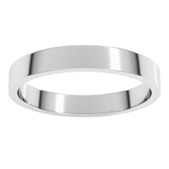 14K White Gold 3 mm Flat Band Size 5