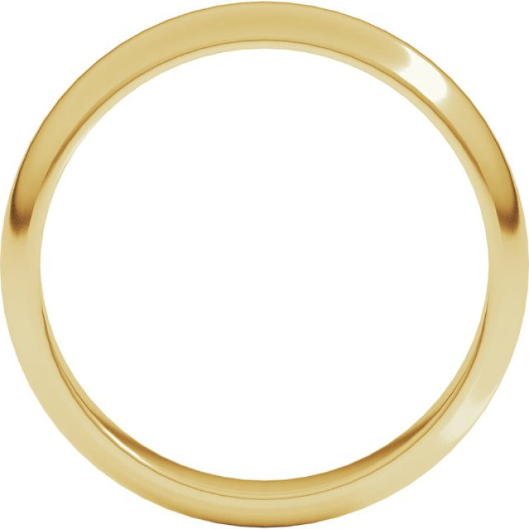 10K Yellow Gold 4 mm Half Round Band Size 7