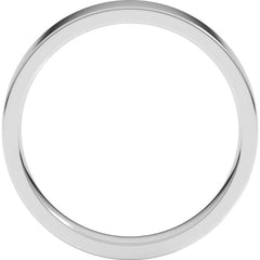 10K White Gold 4 mm Lightweight Comfort-Fit Flat Band Size 5