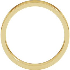14K Yellow Gold 4 mm Lightweight Comfort-Fit Flat Band Size 7.5