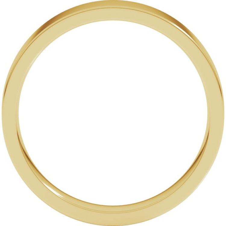 14K Yellow Gold 4 mm Lightweight Comfort-Fit Flat Band Size 8.5