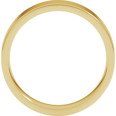 14K Yellow Gold 5 mm Lightweight Comfort-Fit Flat Band Size 6.5