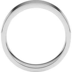 10K White Gold 7 mm Lightweight Comfort-Fit Flat Band Size 8