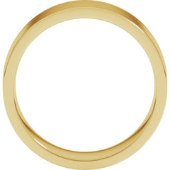 14K Yellow Gold 7 mm Lightweight Comfort-Fit Flat Band Size 9