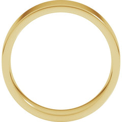 14K Yellow Gold 6 mm Lightweight Comfort-Fit Flat Band Size 11