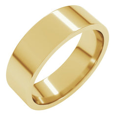 14K Yellow Gold 6 mm Lightweight Comfort-Fit Flat Band Size 7