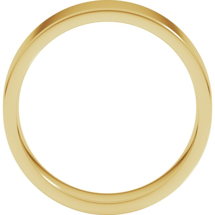 18K Yellow Gold 6 mm Lightweight Comfort-Fit Flat Band Size 8.5