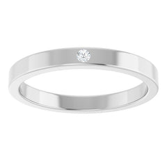 Sterling Silver .02 CTW Natural Diamond Family Stackable Ring
