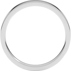 14K White Gold 3 mm Lightweight Comfort-Fit Flat Band Size 4