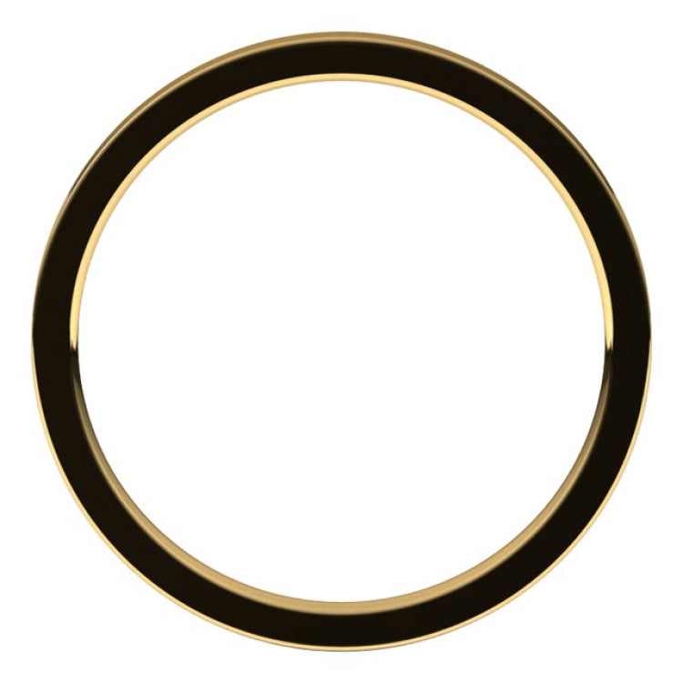 14K Yellow Gold 1.5 mm Lightweight Comfort-Fit Flat Band Size 5.5