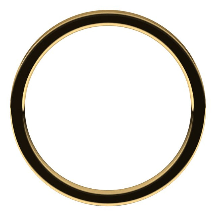 10K Yellow Gold 2 mm Flat Comfort Fit Light Band Size 5.5