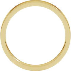18K Yellow Gold 3 mm Lightweight Comfort-Fit Flat Band Size 5.5