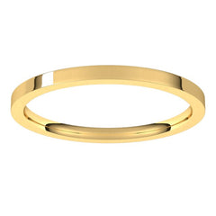 14K Yellow Gold 1.5 mm Flat Comfort Fit Light Band Size 7