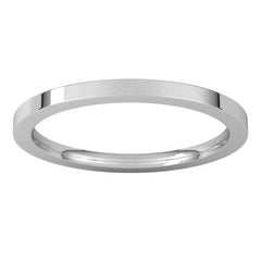 14K White Gold 1.5 mm Comfort-Fit Flat Band Size 6.5