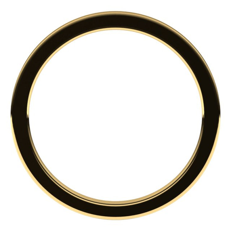 14K Yellow Gold 1 mm Comfort-Fit Flat Band Size 8