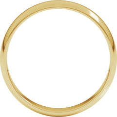 14K Yellow Gold 4 mm Lightweight Half Round Band Size 5