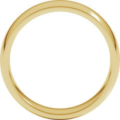 14K Yellow Gold 6 mm Lightweight Comfort-Fit Half Round Band Size 9