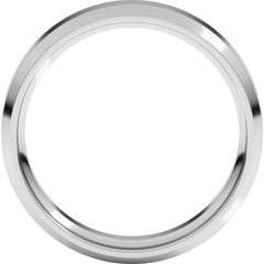 Platinum 5 mm Beveled-Edge Comfort-Fit Flat Band Size 9