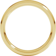 10K Yellow Gold 4 mm Beveled-Edge Comfort-Fit Flat Band Size 11