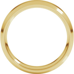 10K Yellow Gold 5 mm Beveled-Edge Comfort-Fit Flat Band Size 9