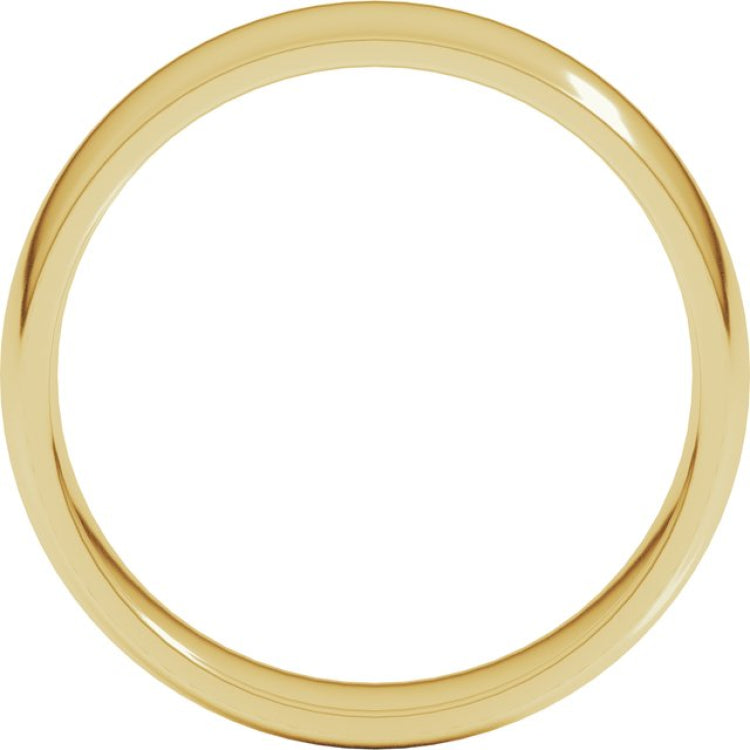 14K Yellow Gold 5.5 mm Lightweight Comfort-Fit Half Round Band Size 9