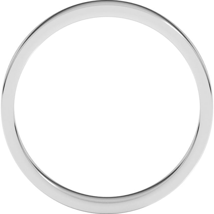10K White Gold 3 mm Flat Band Size 7