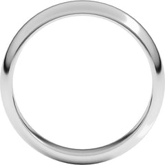 10K White Gold 5 mm Half Round Band Size 12