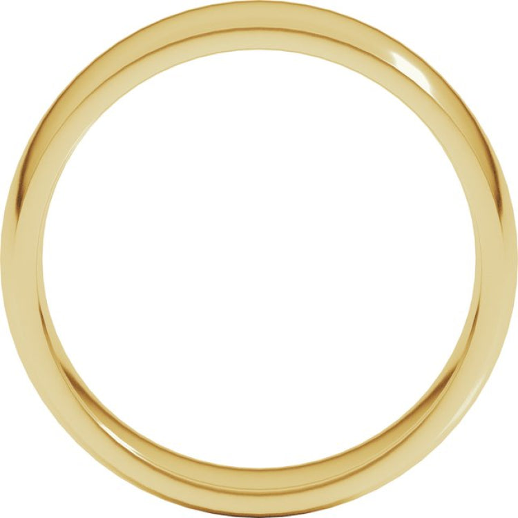 18K Yellow Gold 6 mm Lightweight Comfort-Fit Half Round Band Size 9