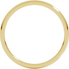 10K Yellow Gold 1.5 mm Lightweight Comfort-Fit Half Round Band Size 4.5