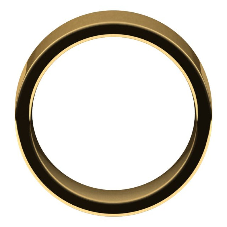 14K Yellow Gold 9 mm Comfort-Fit Flat Band Size 8.5