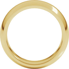 10K Yellow Gold 7 mm Comfort-Fit Half Round Band Size 12.5