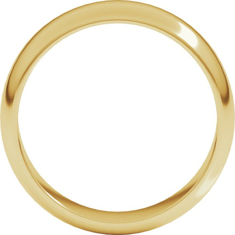 18K Yellow Gold 6 mm Half Round Band Size 10.5