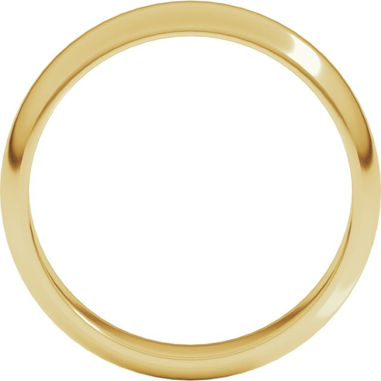 10K Yellow Gold 5 mm Half Round Band Size 6.5