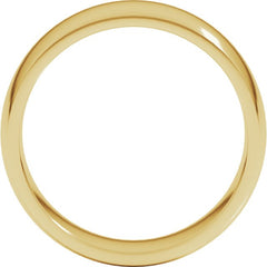 10K Yellow Gold 7 mm Lightweight Comfort-Fit Half Round Band Size 6