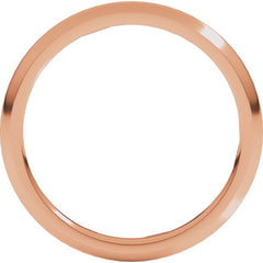 14K Rose Gold 2 mm Comfort-Fit Half Round Band Size 6