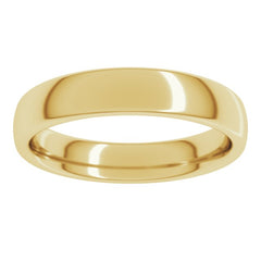 14K Yellow Gold 4 mm Comfort-Fit European-Style Band Size 10