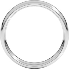 14K White Gold 4 mm Comfort-Fit European-Style Band Size 10
