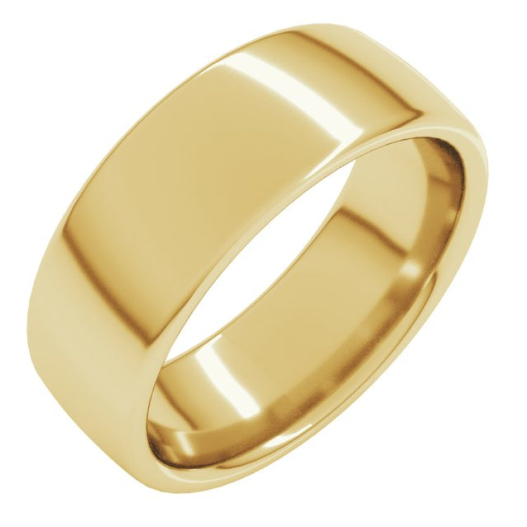 10K Yellow Gold 7 mm Comfort-Fit European-Style Band Size 10