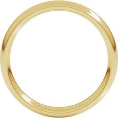 14K Yellow Gold 3 mm Comfort-Fit European-Style Band Size 6