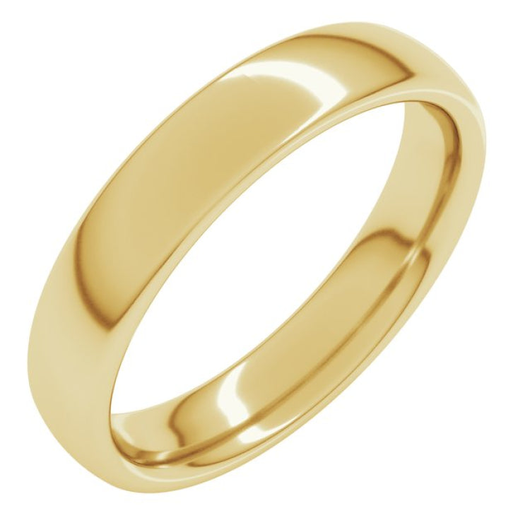 10K Yellow Gold 4 mm Comfort-Fit European-Style Band Size 7.5