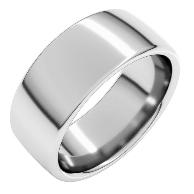 10K White Gold 8 mm Comfort-Fit European-Style Band Size 9.5