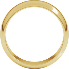 14K Yellow Gold 7 mm Half Round Band Size 9