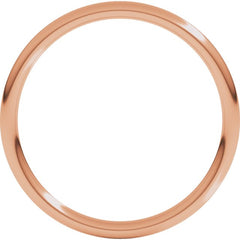 14K Rose Gold 1.5 mm Comfort-Fit Full Round Band Size 4.5