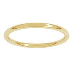 18K Yellow Gold 1.5 mm Comfort-Fit Full Round Band Size 4.5