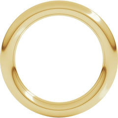 14K Yellow Gold 3 mm Comfort-Fit Full Round Band Size 6.5
