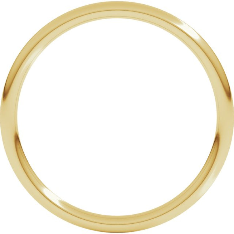 14K Yellow Gold 1.5 mm Comfort-Fit Full Round Band Size 7