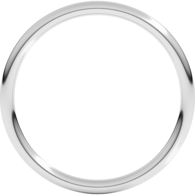 Sterling Silver 1.5 mm Comfort-Fit Full Round Band Size 8.5