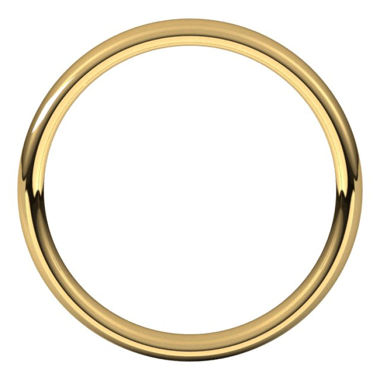 10K Yellow Gold 3.5 mm Comfort-Fit European-Style Band Size 7
