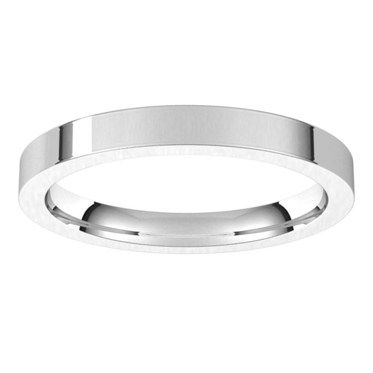 Platinum 2.5 mm Comfort-Fit Flat Band Size 6